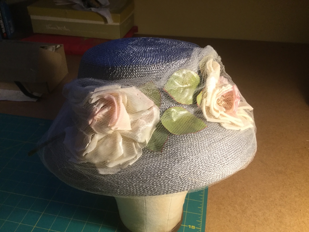 Grey Blue Straw Mom's Grad